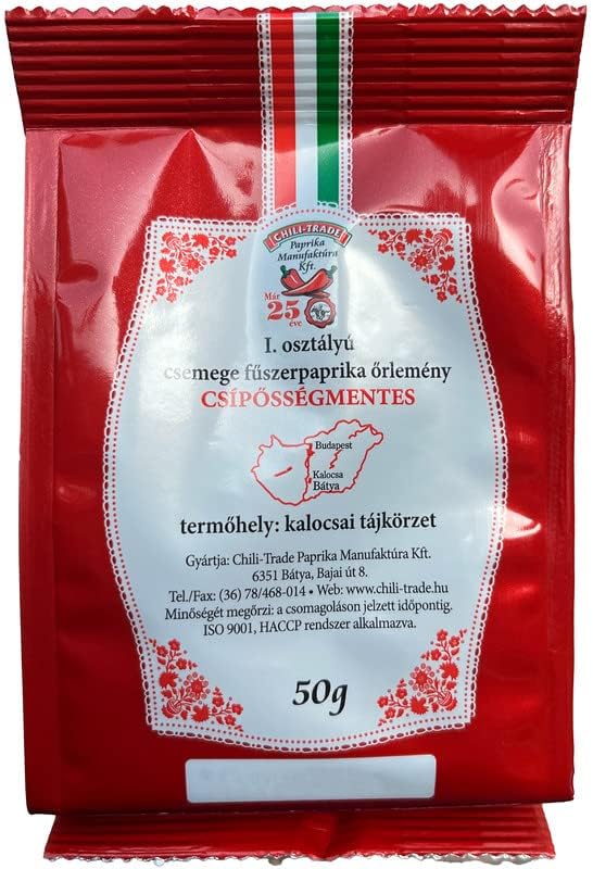 Hungarian Sweet Paprika (1.7oz/50g) Imported from Hungary, Gourmet Quality, Mild and Rich Flavor for Goulash, Stews, Roasts and Rubs