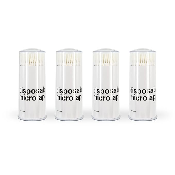 i-Laesh 400 Pcs Lashes Disposable Micro Applicators Brush, Microswabs for Eyelash Extensions, Lint Free Micro Brushes