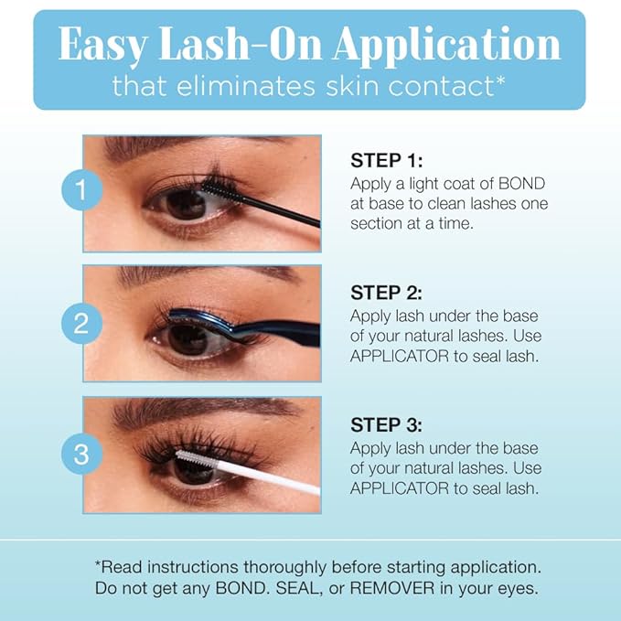 Ardell Seamless Underlash Eyelash Extensions Wispies – DIY Lash Extension Kit with Bond & Seal, Natural Wispy Lash Clusters for Undereye Application, 1 Pack
