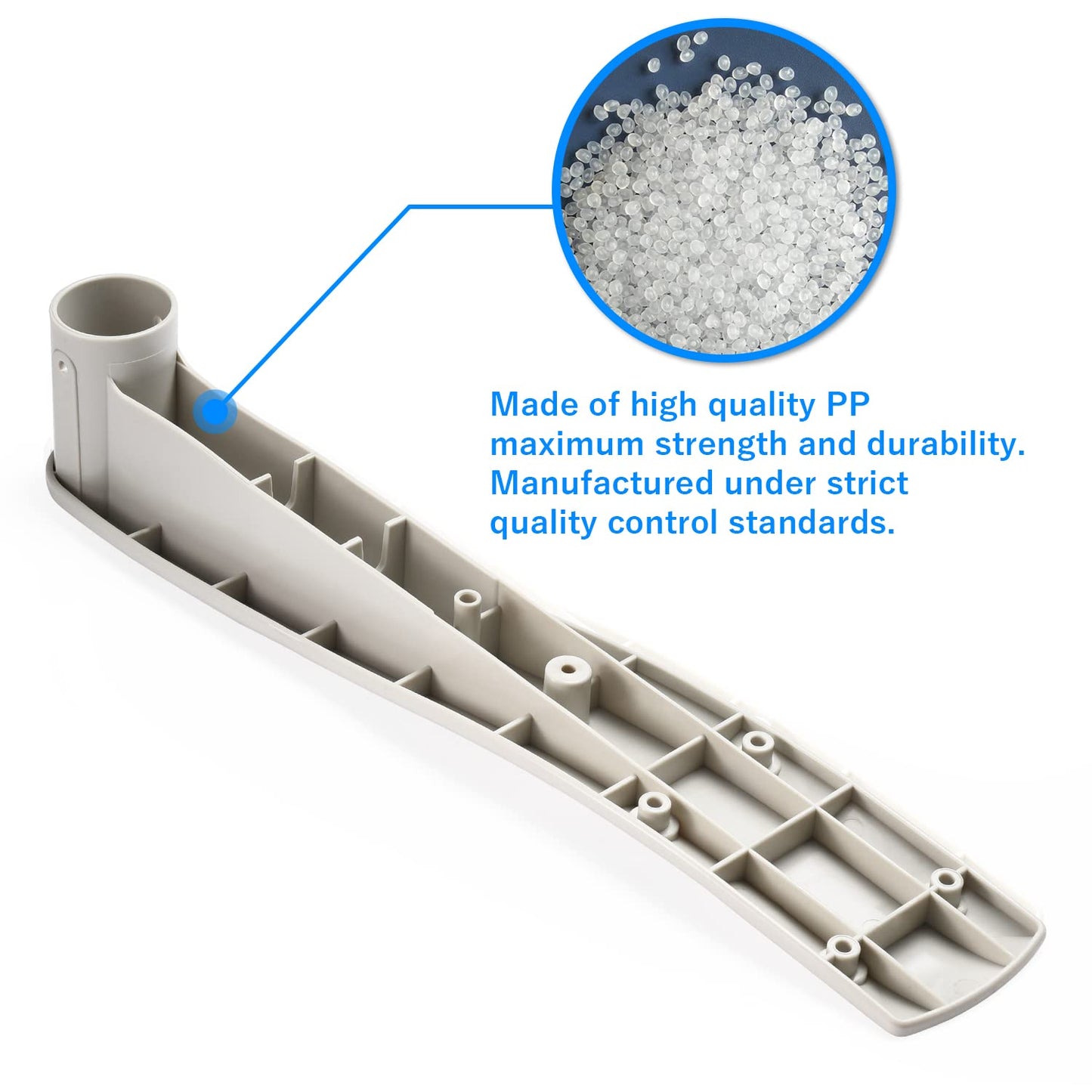 Deck Support 160-0001PG for Above Ground Swimming BiltMor ladders or Pool Steps (Pearl Gray) - 2Pack