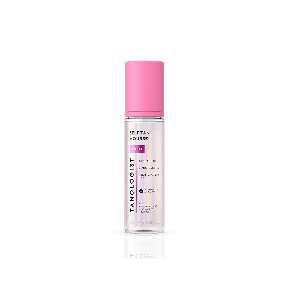 Tanologist Light Self Tan Mousse, Clear Self-Tanning Mousse, Streak-Free, Natural Glow, No Fake Tan Smell Or Orange Tone, Long Lasting, Clean Ingredients, Vegan, 6.76 fl. oz/200 ml Bottle