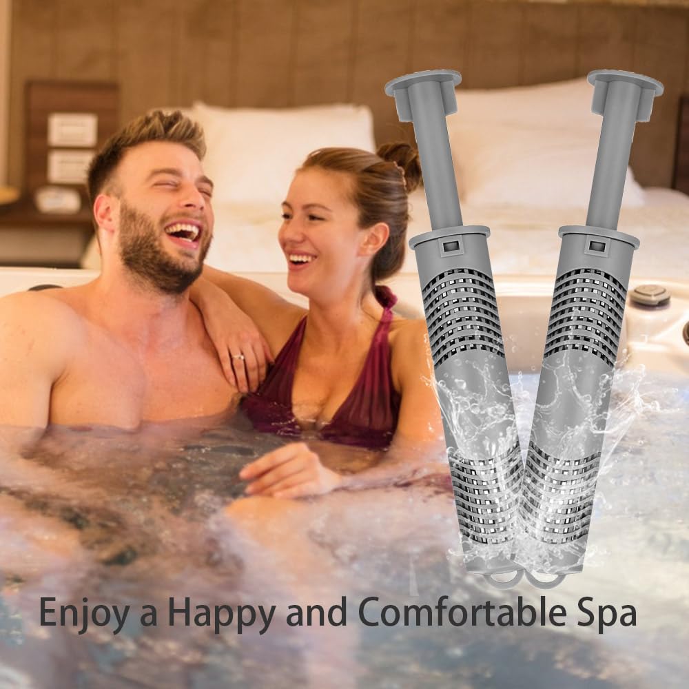 Silver Ion Cartridge for Hot Springs Spa, Hot Tub Silver Ion Cartridge with 4 Months Keeps Spa Water Crystal(Grey,4PCS)