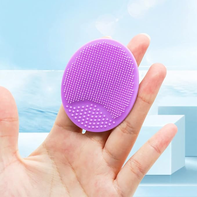 Silicone Facial Cleansing Brush - Face Scrubber & Exfoliator for Deep Cleaning, Blackhead & Acne Pore Care
