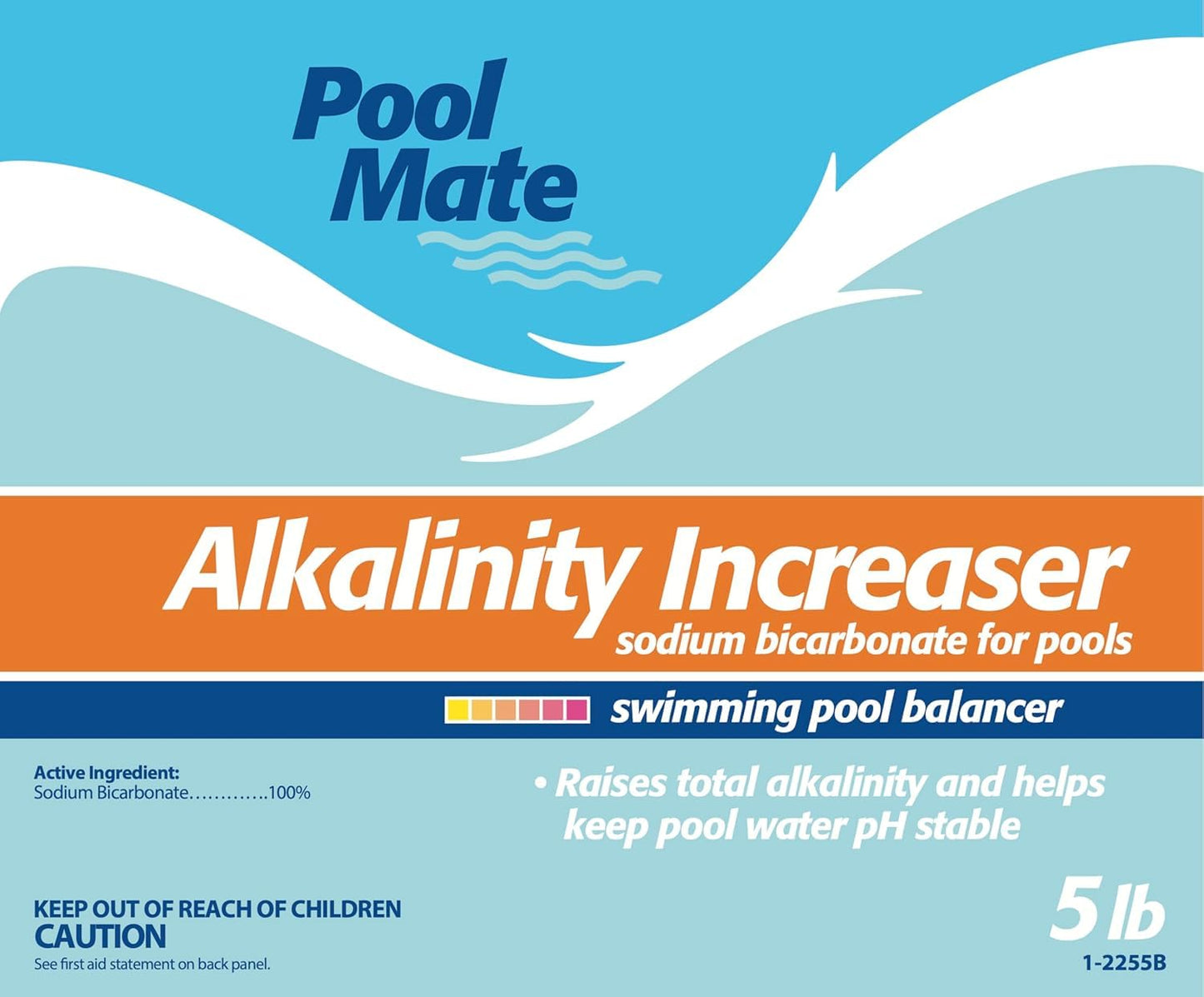 Pool Mate 5-Pounds Premium Alkalinity Increaser for Swimming Pools, 100% Sodium Bicarbonate