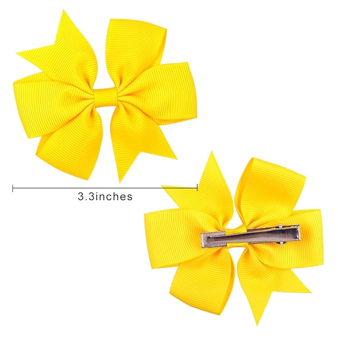 Choicbaby 40pcs Baby Girls Grosgrain Ribbon Pinwheel Hair Bows Alligator Clips Hair Pins Barrettes for Toddler Infants Newborn