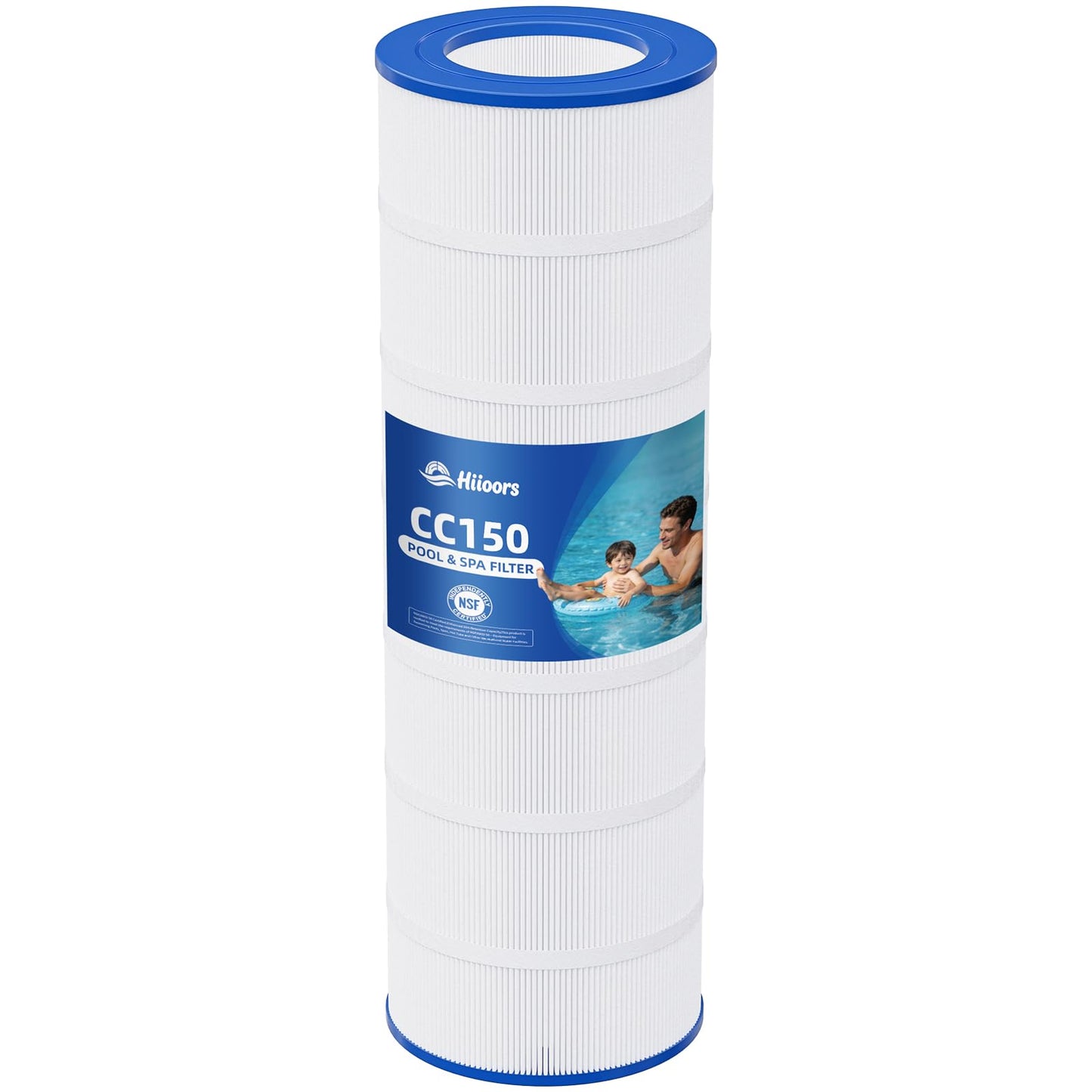 Hiioors CC150 Pool Filter Cartridge, Compatible with Pentair Clean & Clear 150, Replace Pentair R173216, Pleatco PAP150, Unicel C-9415, 150 sq.ft, Heavy Duty 5 oz+ Trilobal Fabric