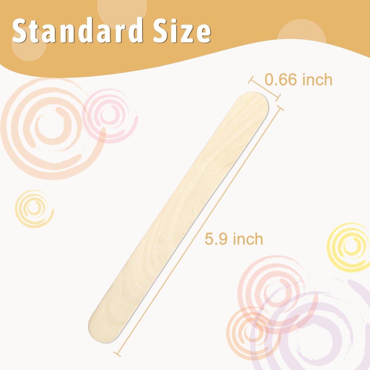 WISYOK 2000 PCS 6 Inch Wooden Popsicle Sticks for Crafts, Wooden Craft Sticks, Wide Lollipop Sticks, Treat Sticks Ice Pop Sticks for Creative Designs or Kids Education, Home Art Projects