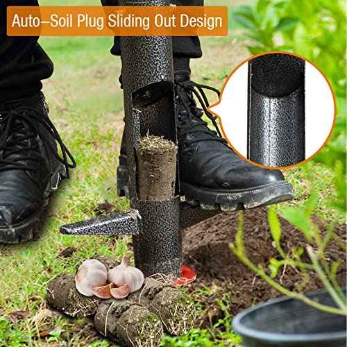 BsBsBest Bulb Planter, 33.5 inch Long Handle Bulb Planter Tool, Garden Sod Plugger for Planting or Weeding, Planter Tool to Dig Hole for Soil Test, Flower Bulbs Planting Tool