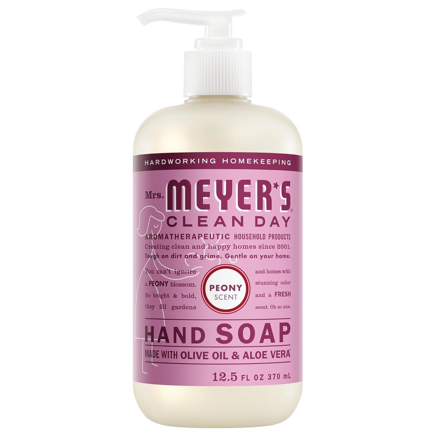 Mrs. MEYER'S CLEAN DAY Liquid Hand Soap Variety Pack 12.5 OZ Each, 3 Count (Lemon Verbena + Basil + Peony)