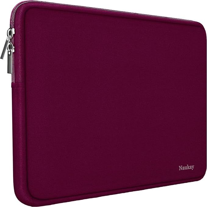Laptop Sleeve 14 Inch, Resistant Neoprene Laptop Sleeve/Notebook Computer Pocket Case/Tablet Briefcase Carrying Bag for 14 inch HP, Lenovo, Asus Notebook, Ultrabook, Wine Red