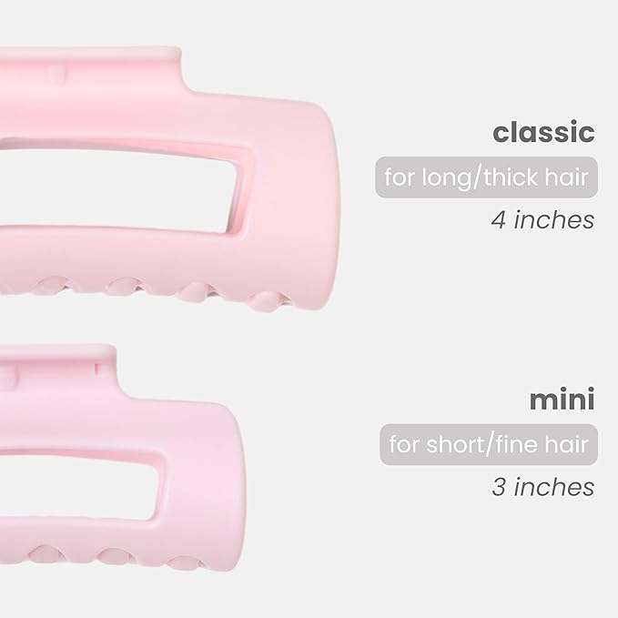 The Original Mello Hair Claw Clip Squishy Claw Clip Made in Korea Patent Pending 30021976 (Pink, Medium)