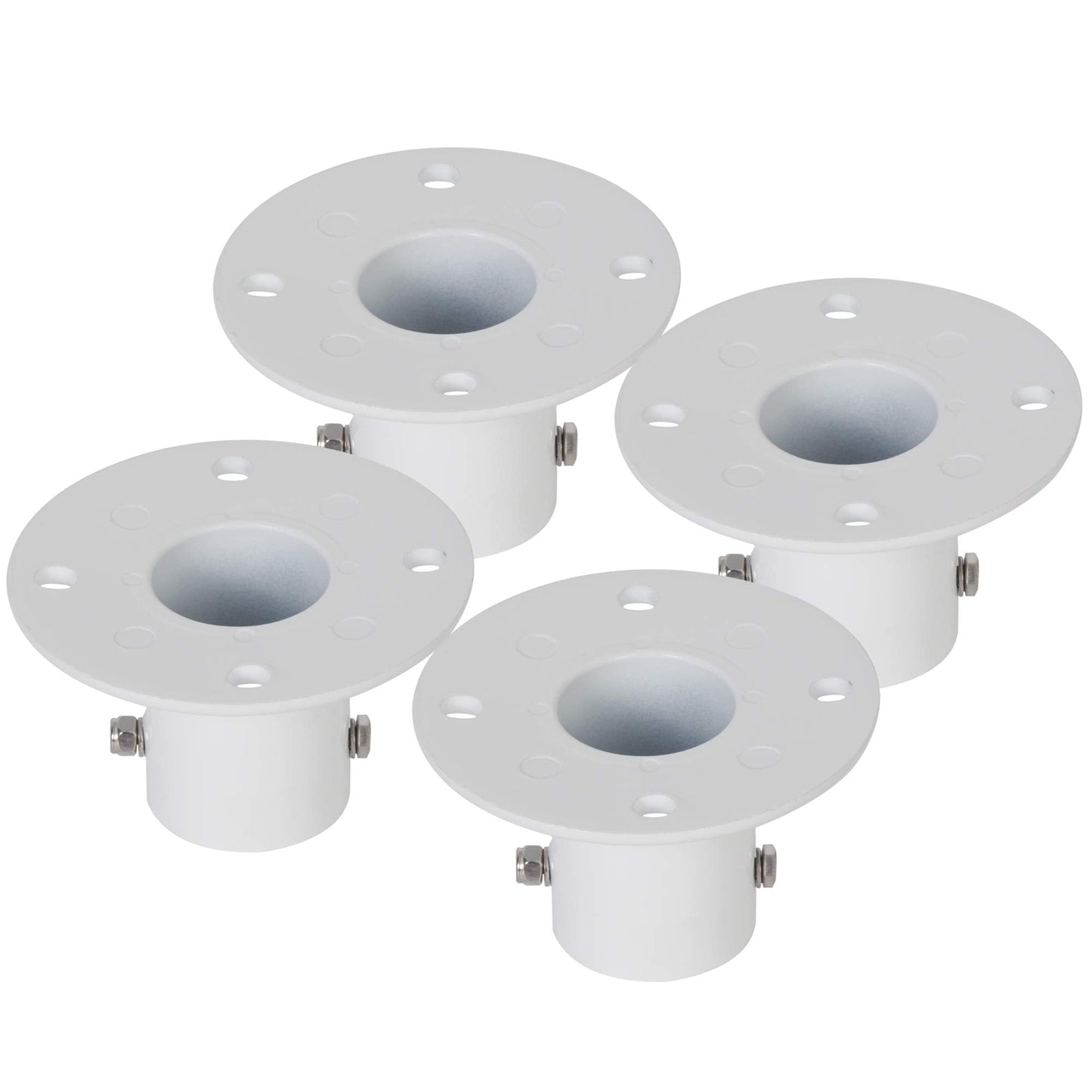 KUAFU Aluminum Slide Deck Flange w/Flange Bolt Diameter of 1.9" for Inground Swimming Pools (4 Pack)