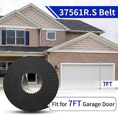Vanesa Upgrade Replacement Genie Silentmax 1000 Belt, 37561R.S Belt, Odyssey 1000, Silentmax 1200, Intellig 1000, Intellig 1200, Fit 7 ft Garage Door, More Durable Belt and Bullet Assembly