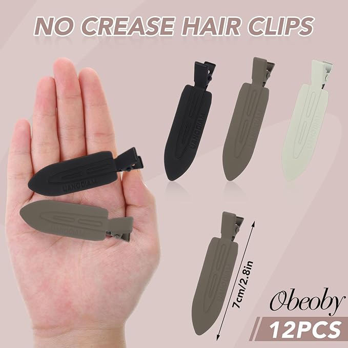 12 Pcs No Bend No Crease Hair Clips, Hair Clips Barrettes for Styling for Women Girls Makeup Accessories, Birthday Mothers Day Gifts (Classic)