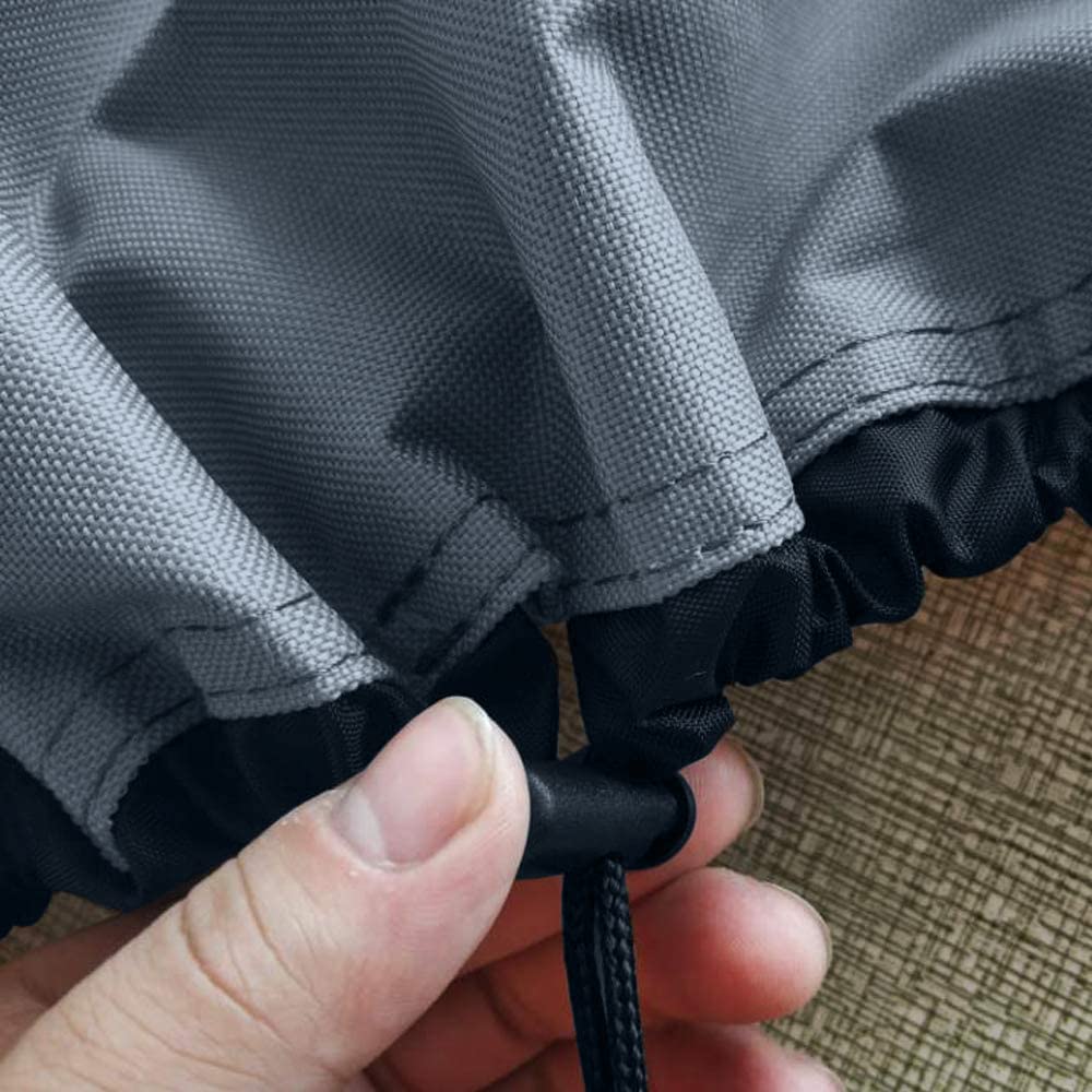 UCEDER Waterproof Hot Tub Cover -Outdoor Spa Cover Cap(Actual Size 93''x93 x20'' Fit 91''x91 x 20'') 600D Heavy Duty Polyester Hot Tub Cover Protector(Dark Gray)