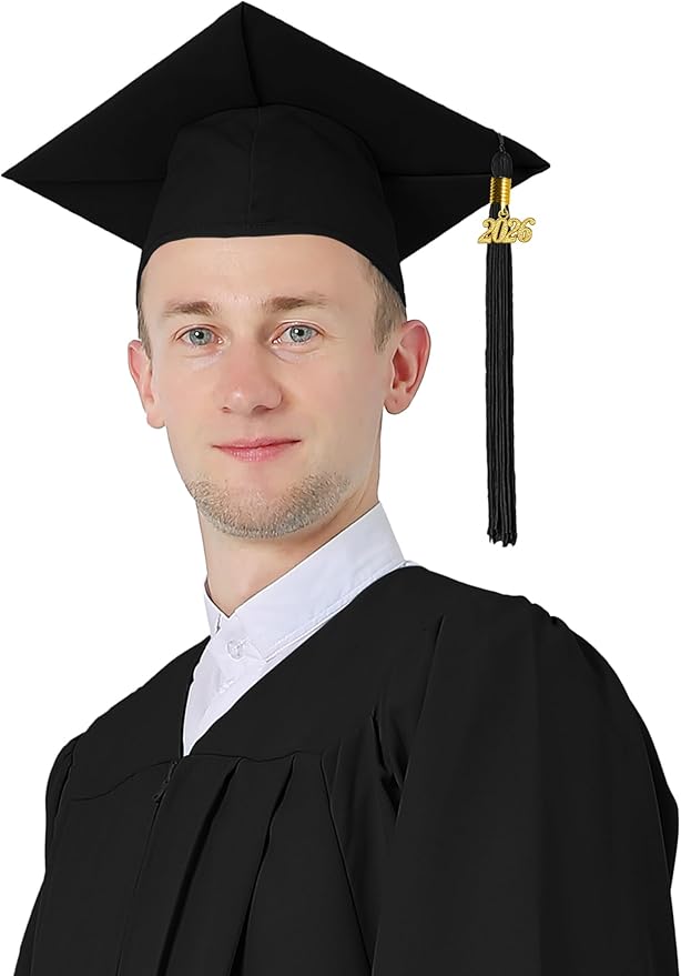 GraduatePro Matte Graduation Cap with 2026 Tassel for Adults High School and Bachelor Master 12 Colors
