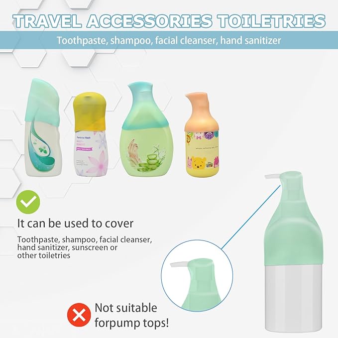 Silicone Bottle Covers Travel Essentials for Women Men, Beach Vacation Essentials, Travel Size Toiletries Accessories, Cruise Ship Essentials 2026, Must Haves, Leak Proofing