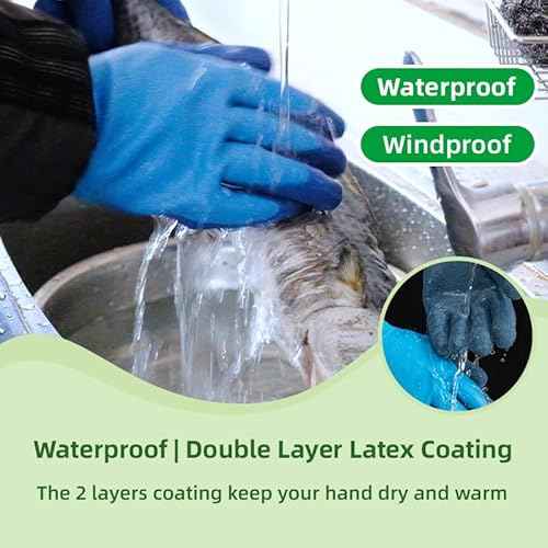 10 Pairs Waterproof Winter Work Gloves for Men and Women, Freezer Gloves for Outdoor Cold Weather Work Below Zero, Waterproof Garden Gloves for Shoveling Snow, Ice Fishing