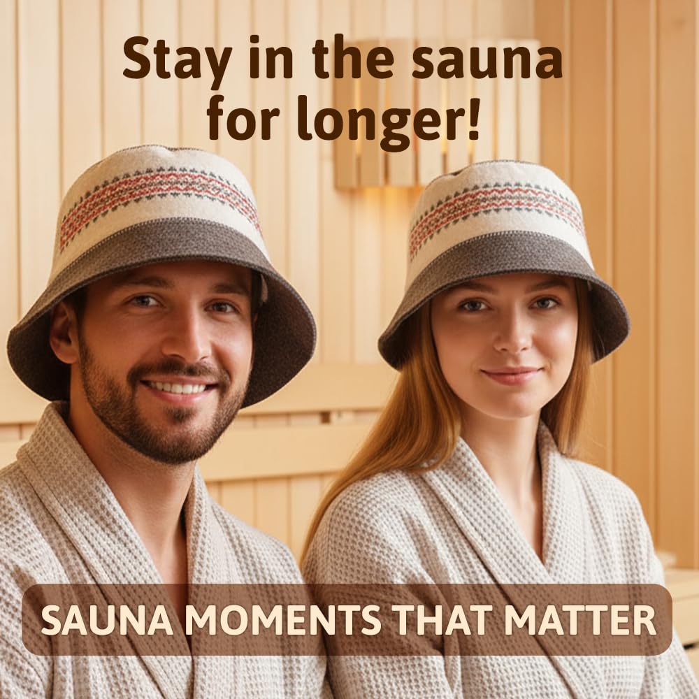 SHSH trade group Ukrainian Wool Sauna Hat Embroidered Ornament Vyshyvanka Ukraine Banya Bucket Sauna Hat for Women and Men Finnish Banya Cap