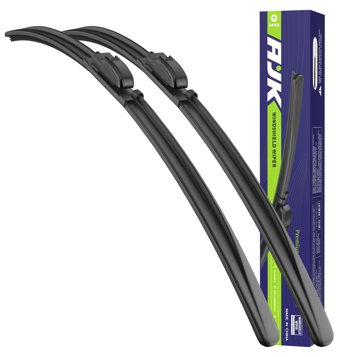 AJK Front Windshield Wiper for Jeep Gladiator 2020 2021 2022 2023 2024, Original Equipment Window Wipers Blades, Conventional, Vehicle Specific Fit, Pack of 2