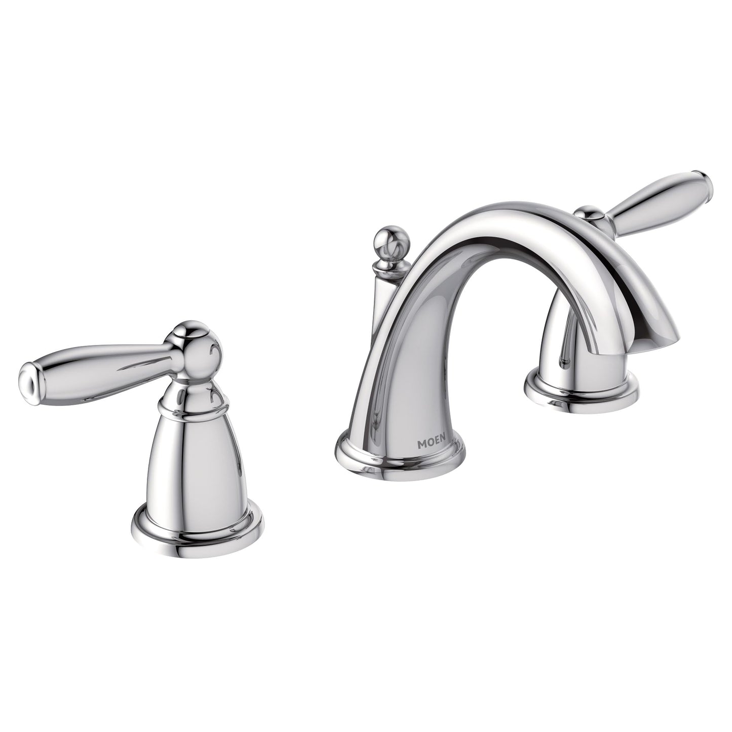 Moen Brantford Chrome Two-Handle High Arc Widespread Bathroom Sink Faucet for 3-Hole Setups with Valve Included, TV6620