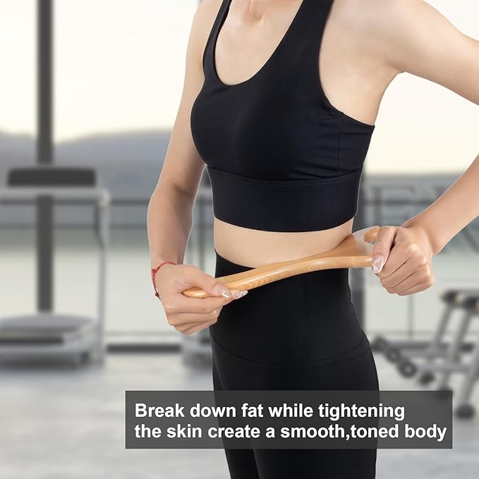 Wood Therapy Massage Tools,Wooden Lymphatic Drainage Massager, Cellulite Remover Body Sculpting Tool for Cellulite Reduction,Muscle Tension Release,Body Contouring-12 * 6 in