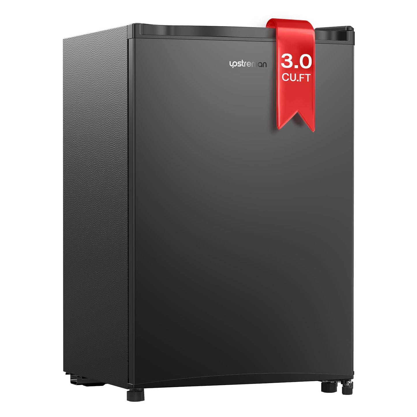 Upstreman 3.0 Cu.ft Small Mini Freezer Upright Freezer Black with Reversible Door, Fast Cooling, 5 Adjustable Thermostat, Stand Up Freezers with Ice Trays Defrosting Tools for Home, Dorm (Black)