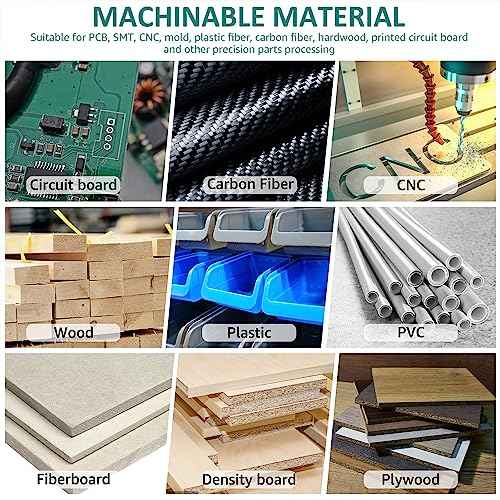 40Pcs PCB Micro Drill Bits Set, 0.1mm-1.0mm, Shank Spiral Tungsten Steel Carbide PCB Print Circuit Board Flute CNC Router Bits for Print Rough Stone Circuit Board Jewelry CNC Engraving
