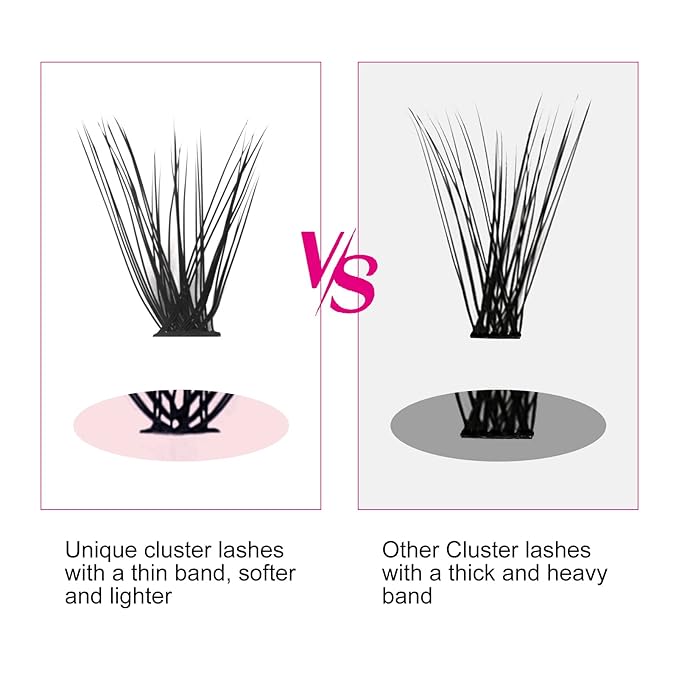 Lash Clusters Extensions 40D Individual Cluster Lashes Black Mink DIY Eyelash Extensions at Home Professional Makeup (40D-0.07-D, 11mm)