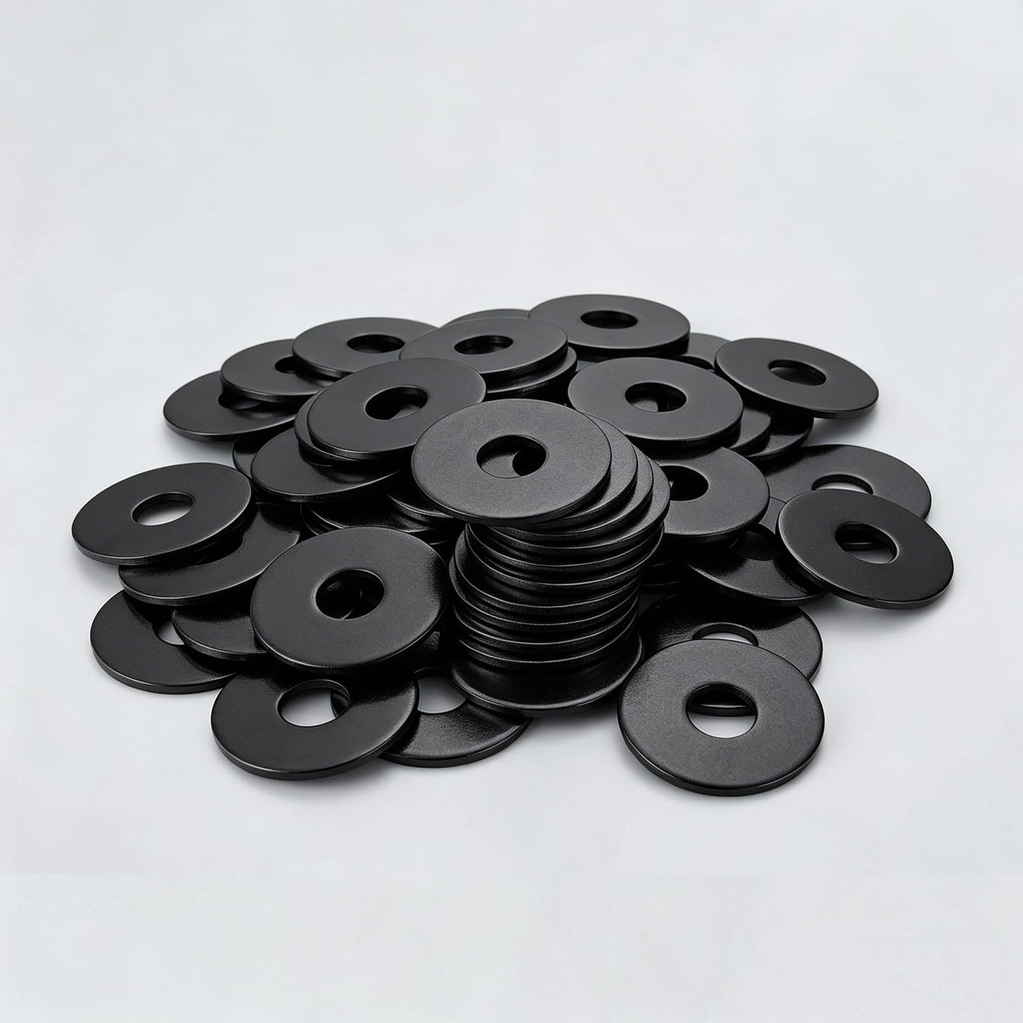 Bykonh #10 x 3/4" (80 PCS) Black Fender Washers, 304 Stainless Steel Flat Washers for Machinery & Automotive Repair