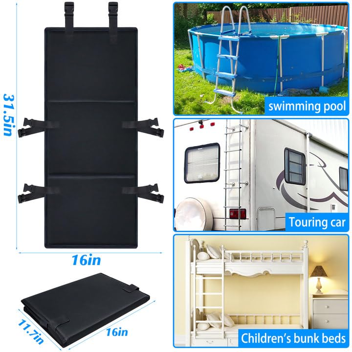Pool Ladder Protector Cover 15x31.5in,Pool Ladder Guard for Above Ground Pool to Prevent Kids from Climbing,Falling,Bunk Bed Ladder Guard Protector