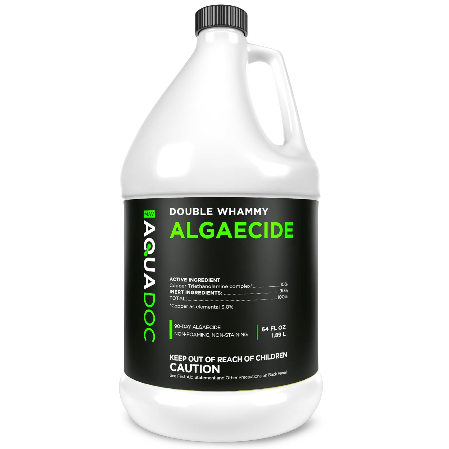 Copper Pool Algaecide for Swimming Pools - 64 oz - 90 Day Algaecide for Inground & Above Ground Pools, Helps Prevent & Remove Green, Mustard, Blue, Black Algae - AquaDoc