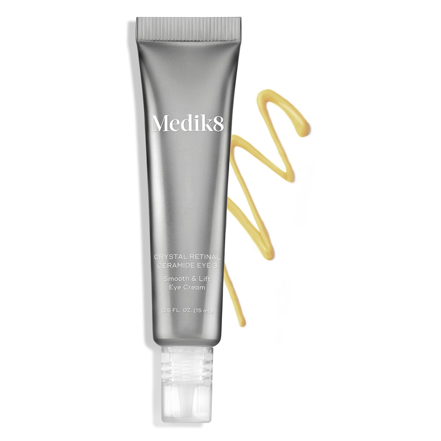 Medik8 Crystal Retinal Ceramide Eye 3 - Lifting Eye Cream with Vitamin A - Smoothing Under Eye Cream for Wrinkles and Sensitive Skin - 0.5 oz