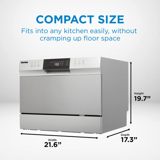 Danby DDW631SDB Countertop Dishwasher, Stainless Steel