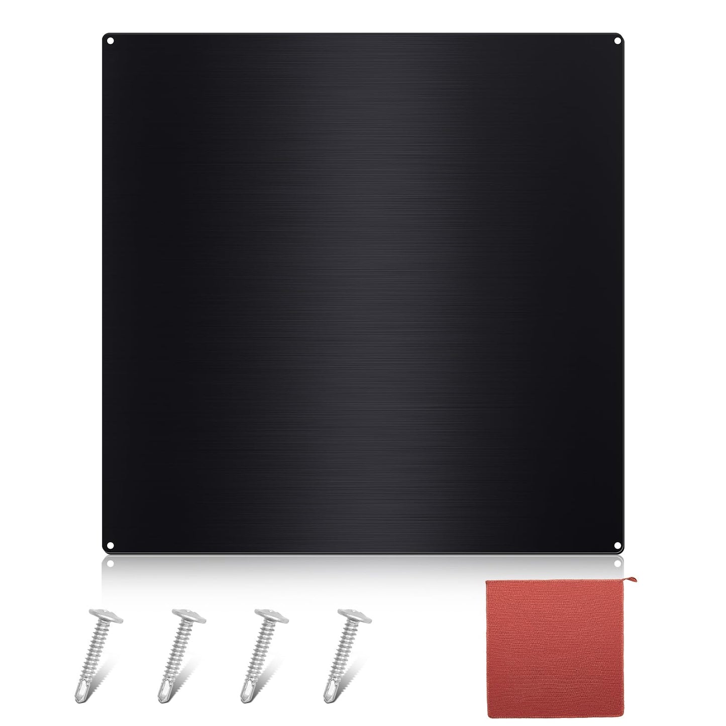 Yaocom Stainless Steel Backsplash Range Hood Stove Backsplash Back Stainless Steel Sheet for Kitchen Wall Splatter Metal Wall Panels with Screws and Hanging Towel(Black,30×30 Inch)