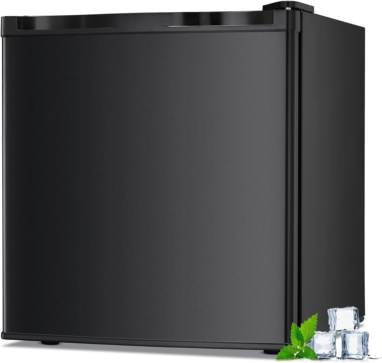 LHRIVER 3.0 Cu.ft Small Upright Freezer, Compact Mini Freezer with Removable Shelves, Adjustable Thermostat, Reversible Door Hinge, Quiet for Home/Office/Kitchen/Dorm, BLACK