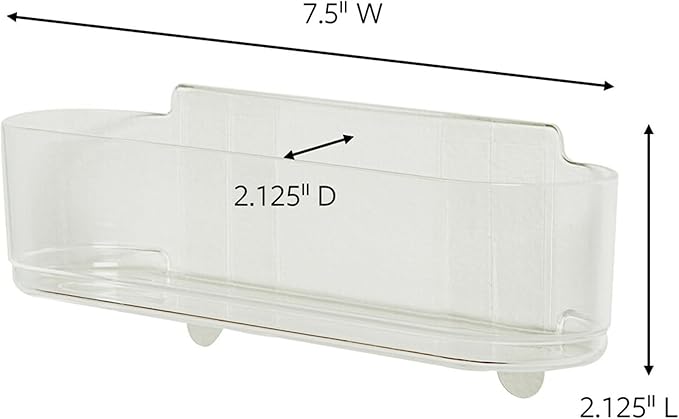 Command Medium Caddy, Holds up to 2 lb, 7.5" x 2.1" x 2.1", 1 Caddy with 4 Strips, Damage-Free Organization Wall Mount to Cabinet, Kitchen, Pantry, Closet, or Under Sink