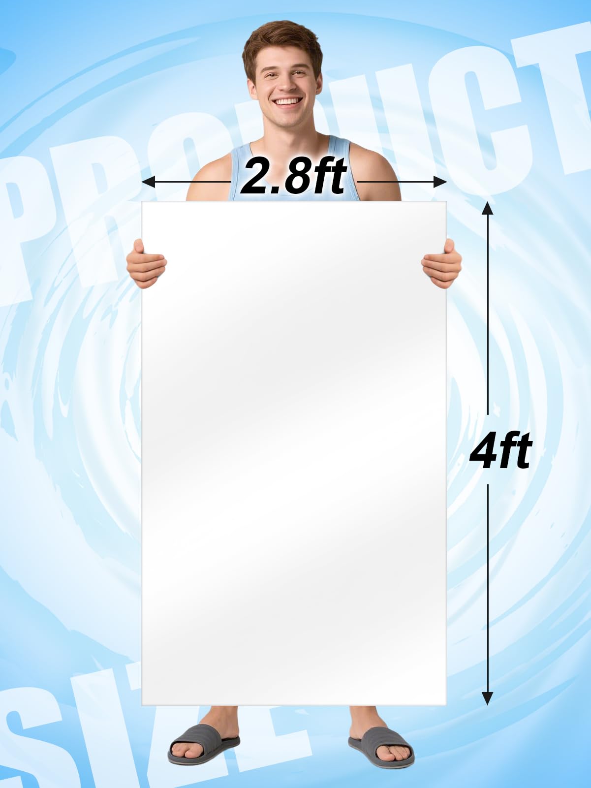 Aulock Exlarge Clear Pool Liner Repair Patch - 4ft x 2.8ft Self-Adhesive PVC Vinyl Patch Kit for In-Ground or Above Ground Pools Inflatable Swimming Pools Boat Air Mattress