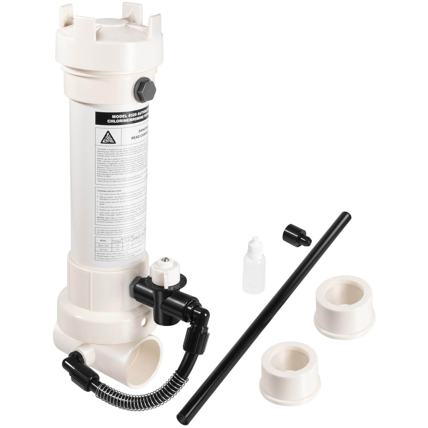 R171096 Pool Chlorinator, 320 Automatic in-Line Chlorine/Bromine Feeder Compatible with Rainbow 320, Upgraded Replacement for R171096 Chlorinator for Pools and Spas, for 6,500–70,000 Gallons