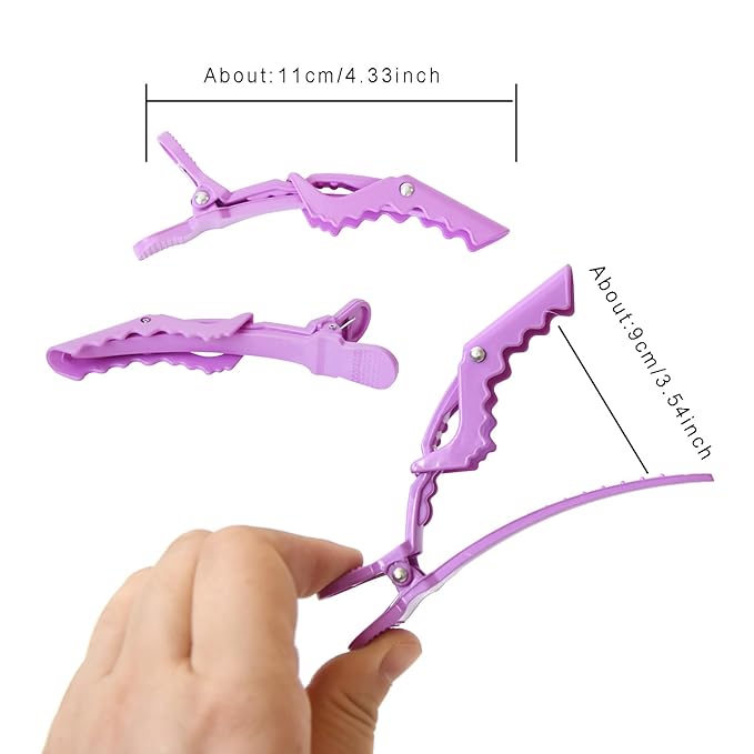 10 Pcs Alligator Hair Clips for Styling Sectioning Hair Clips for Women Wide Teeth Professional for Hair Salon Barber (Mixed Color)