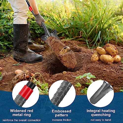 Drain Spade Shovel - Trenching, Transplanting, Narrow, Serrated for Digging, 44 Inches