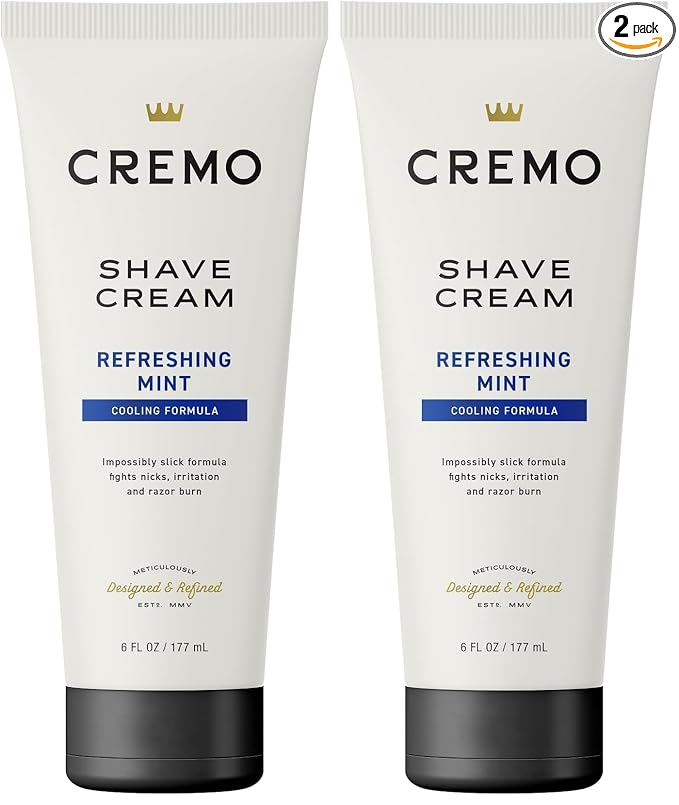 Cremo Cooling Shave Cream, 6 fl oz (Pack of 2)