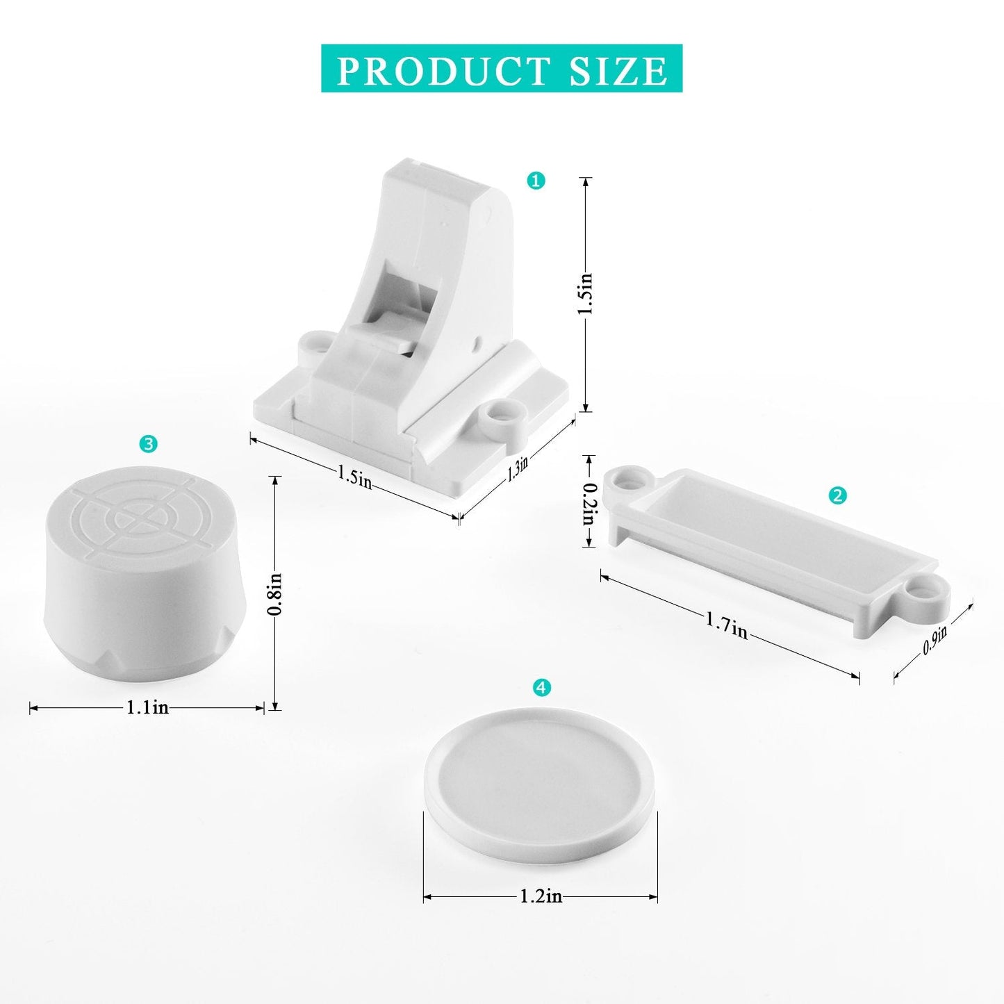 Vmaisi Magnetic Cabinet Locks for Babies (Stardand, Unit Count 4)