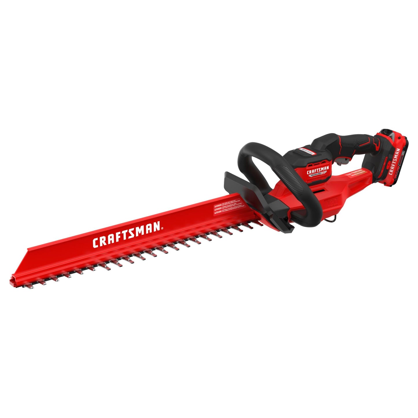 CRAFTSMAN V20 22 in. Hedge Trimmer Cordless with 2Ah Battery and Charger, Lightweight Brushless RP Bush Trimmer with Hedge Sweep Attachment, Longer Runtime, Up to 2X More Power (CMCHT830D1)