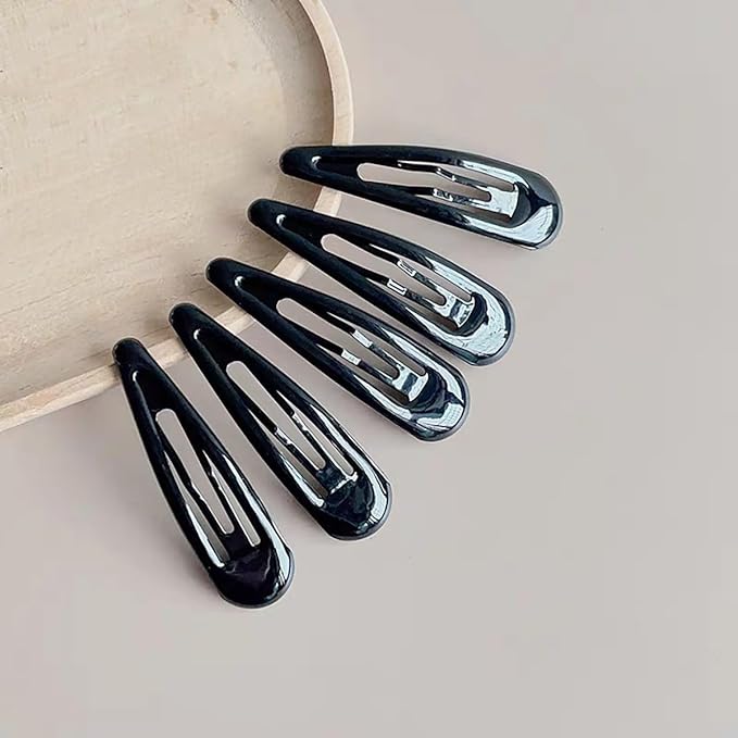 30,60 80 Pack Black 2 Inch Women Metal Snap Hair Clips Accessories No Slip Hair Barrettes Girls Women Hair Accessories (Black-1 60PCS)
