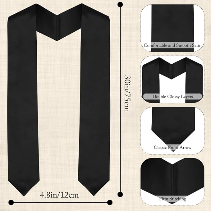 Graduation Stole Graduation Sash Unisex Adults Class of 70'' Stoles for Academic and Choral Ceremony
