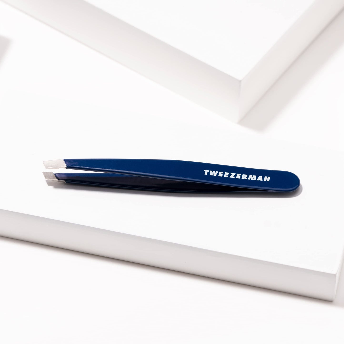 Tweezerman Exclusive Evening Blue Slant Tweezer - Hair Removal Tweezers, Stainless Steel
