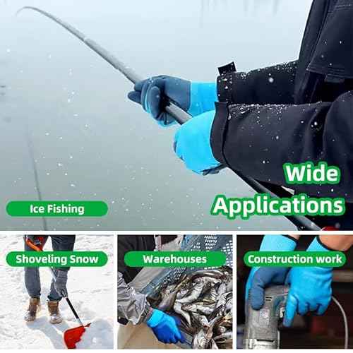 10 Pairs Waterproof Winter Work Gloves for Men and Women, Freezer Gloves for Outdoor Cold Weather Work Below Zero, Waterproof Garden Gloves for Shoveling Snow, Ice Fishing