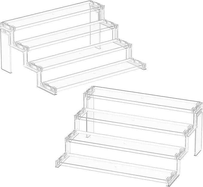 Lifewit Cupcake Stand, Perfume Cologne Organizer, Tool-Free Assembly, Display Riser, Spice Rack, Figurine Holder, Makeup Storage, Room Decor, Party Decorations, Clear, 14Ã¢ÂÂ³ 4 Tier, 1 Pcs