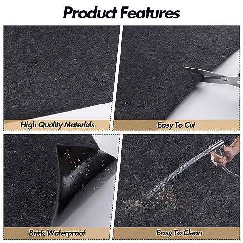 8.2x6ft Outdoor Storage Shed Floor Protector, Non Slip Garage Carport Oil Mat, Flooring Protector Pad for Patio, Furniture, Moto, Car